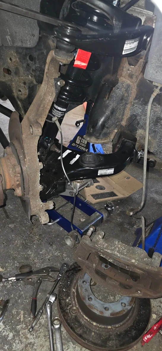 New suspension components installed