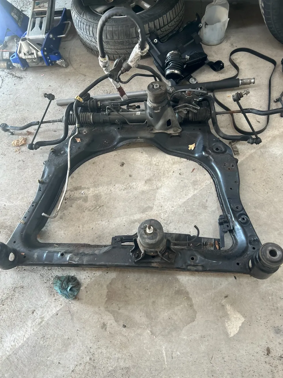 Vehicle subframe and suspension repair