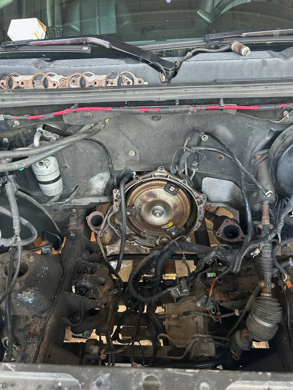 Vehicle bay prepared for drivetrain installation